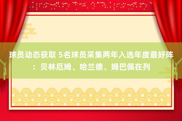 球员动态获取 5名球员采集两年入选年度最好阵：贝林厄姆、哈兰德、姆巴佩在列