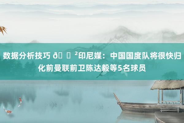 数据分析技巧 😲印尼媒：中国国度队将很快归化前曼联前卫陈达毅等5名球员