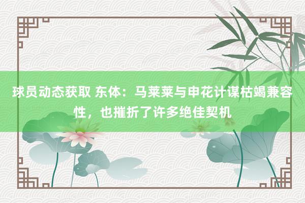 球员动态获取 东体：马莱莱与申花计谋枯竭兼容性，也摧折了许多绝佳契机