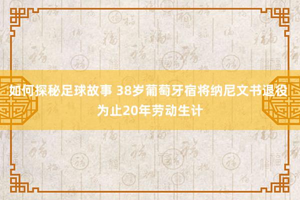 如何探秘足球故事 38岁葡萄牙宿将纳尼文书退役 为止20年劳动生计